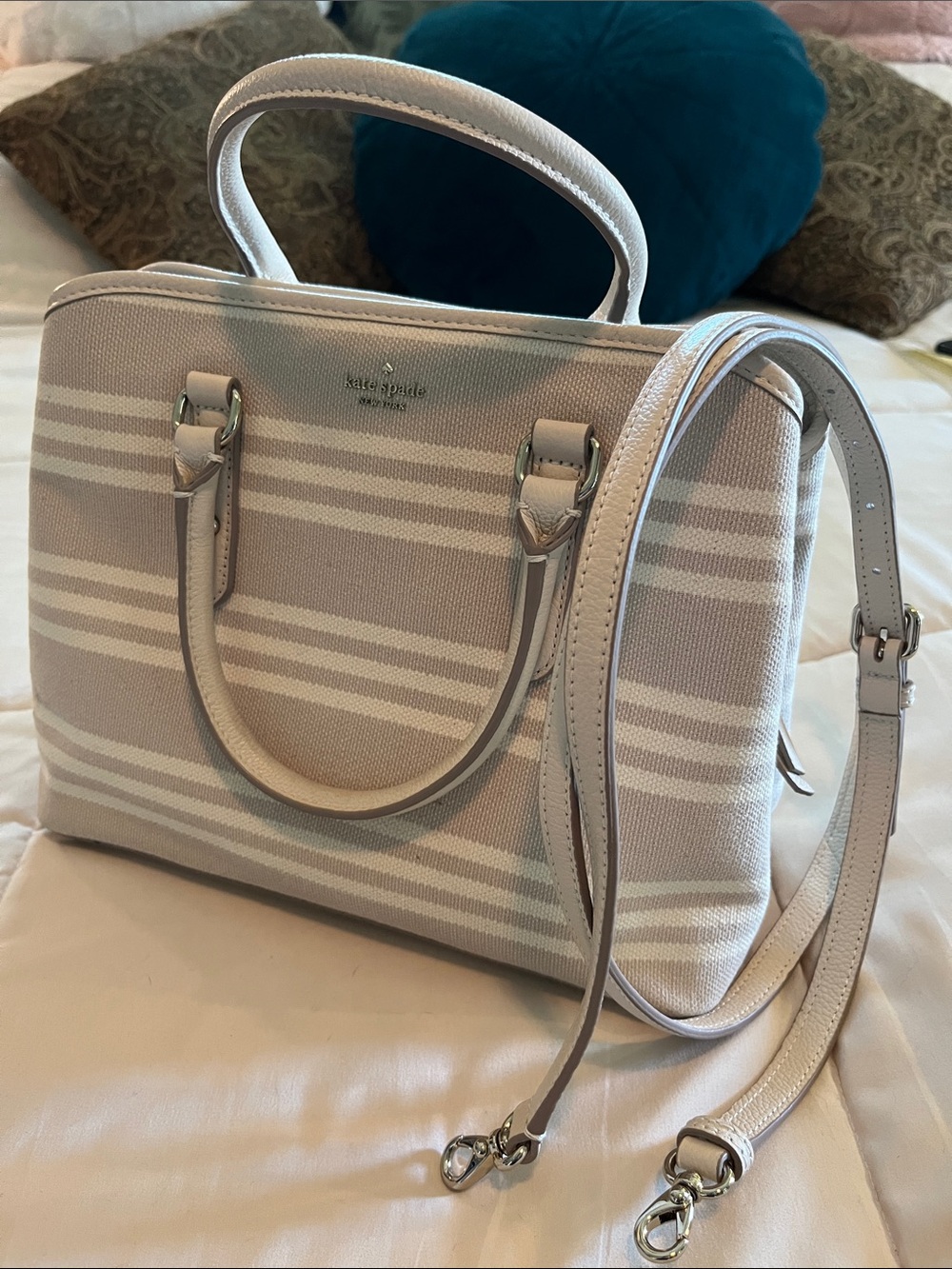 Kate Spade Canvas Leather Bag - Picture 12 of 12